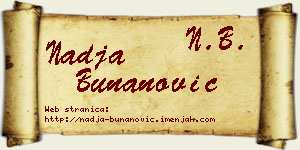 Nadja Bunanović vizit kartica